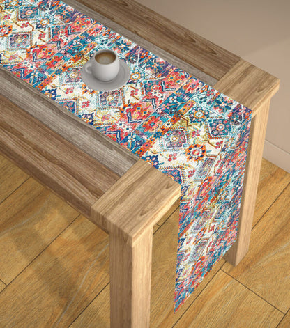 Multi Abstract Polyster Table Runner