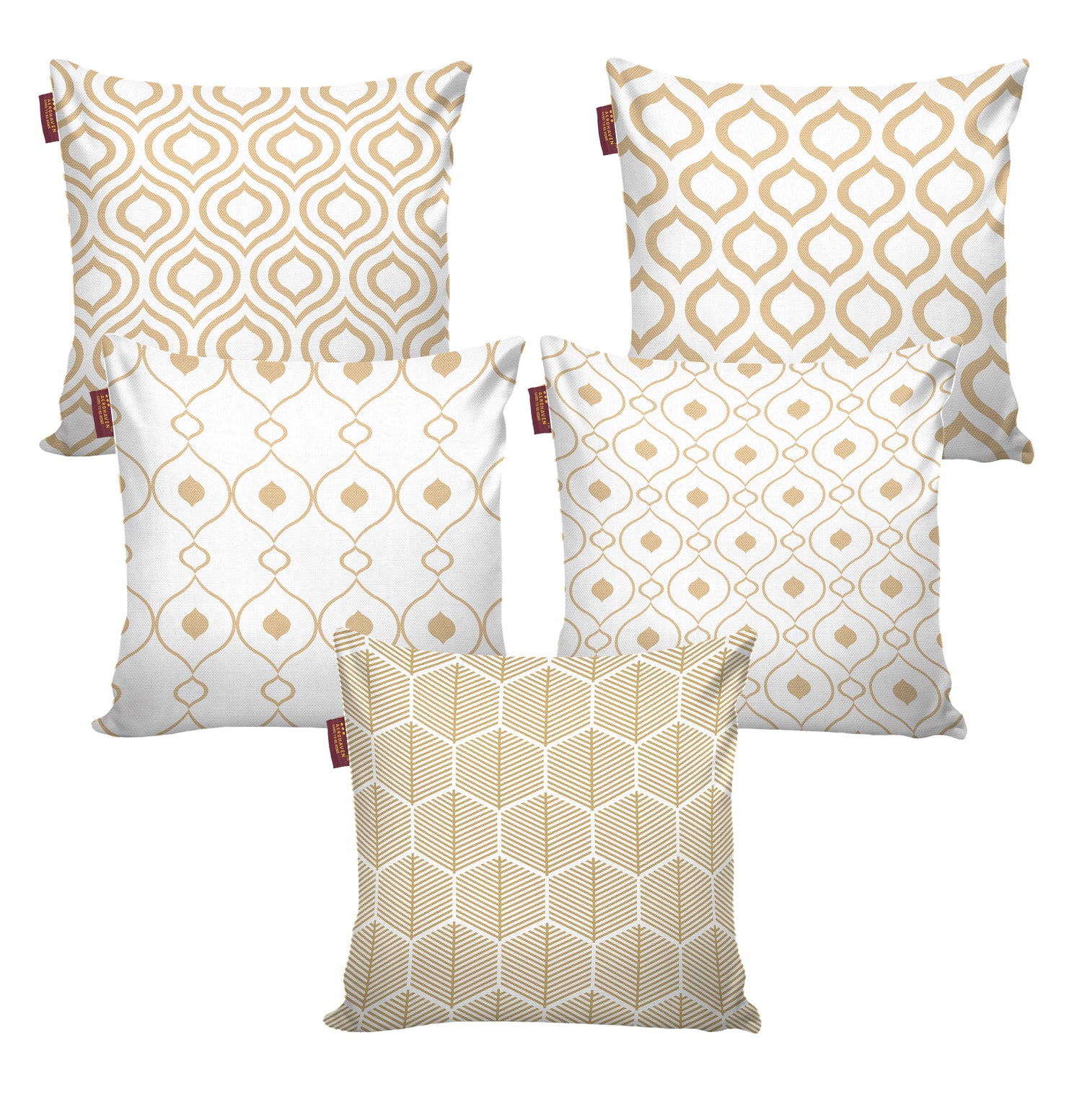 Set of 5 Designer Decorative Throw Pillow/Cushion Covers