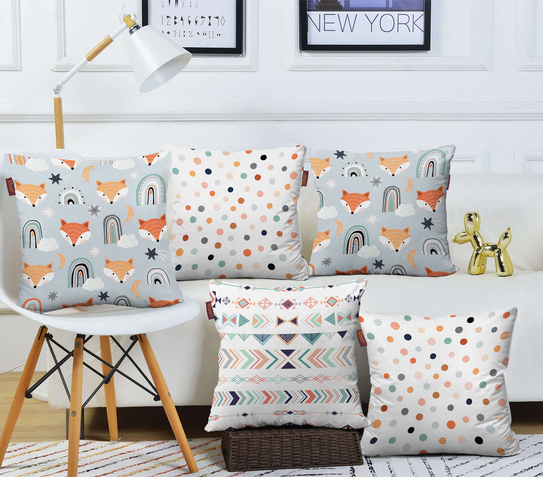 Set of 5 Designer Decorative Throw Pillow/Cushion Covers