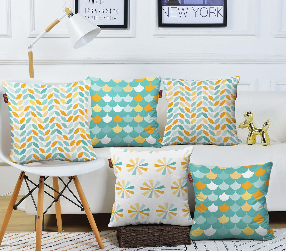 Set of 5 Designer Decorative Throw Pillow/Cushion Covers