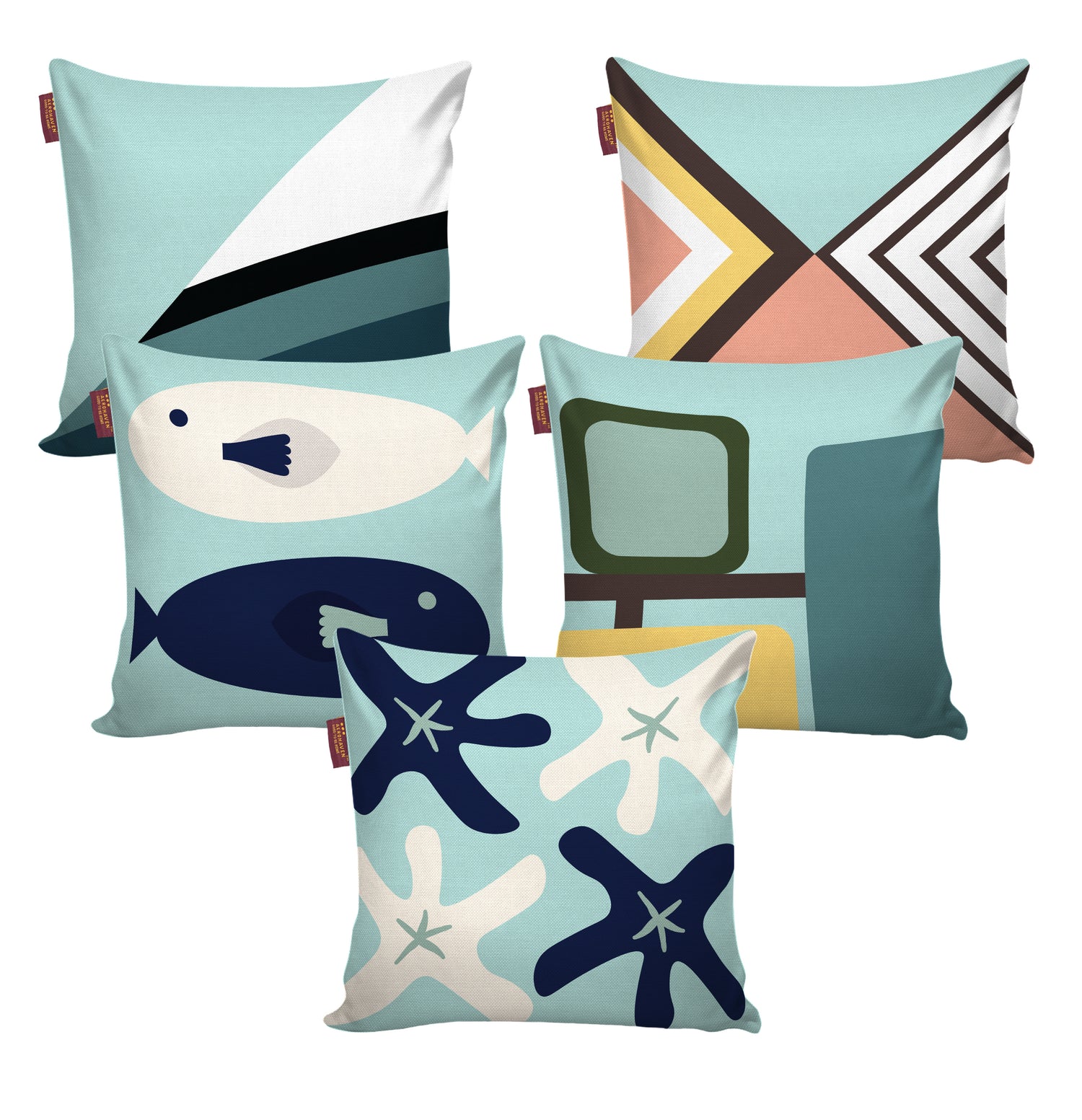 Set of 5 Designer Decorative Throw Pillow/Cushion Covers