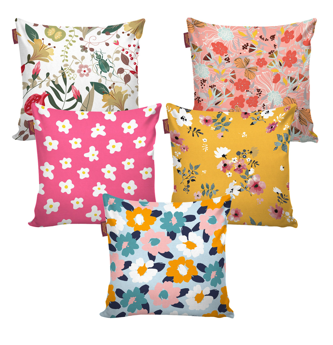 Set of 5 Designer Decorative Throw Pillow/Cushion Covers