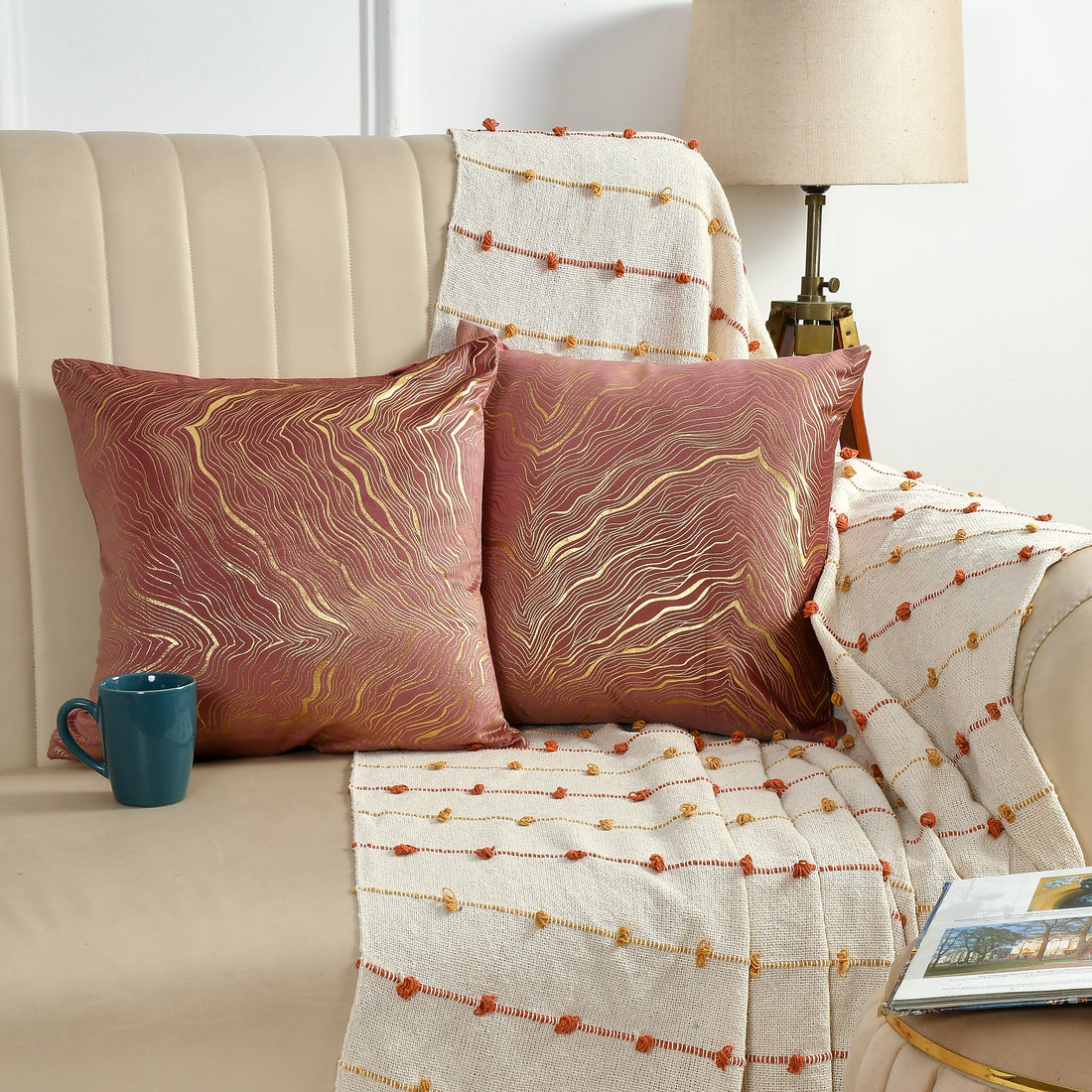 Premium Velvet Set of 2 Decorative Throw Pillow/Cushion Covers