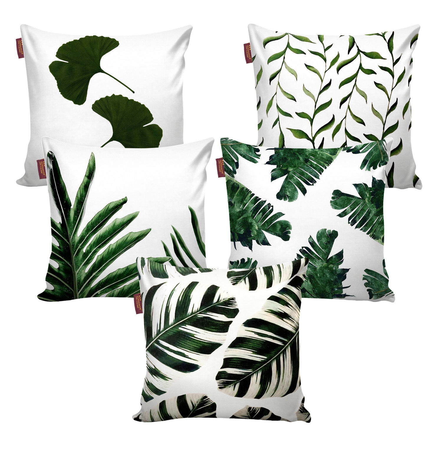 Set of 5 Nature Digital Printed Throw Pillow/Cushion Covers