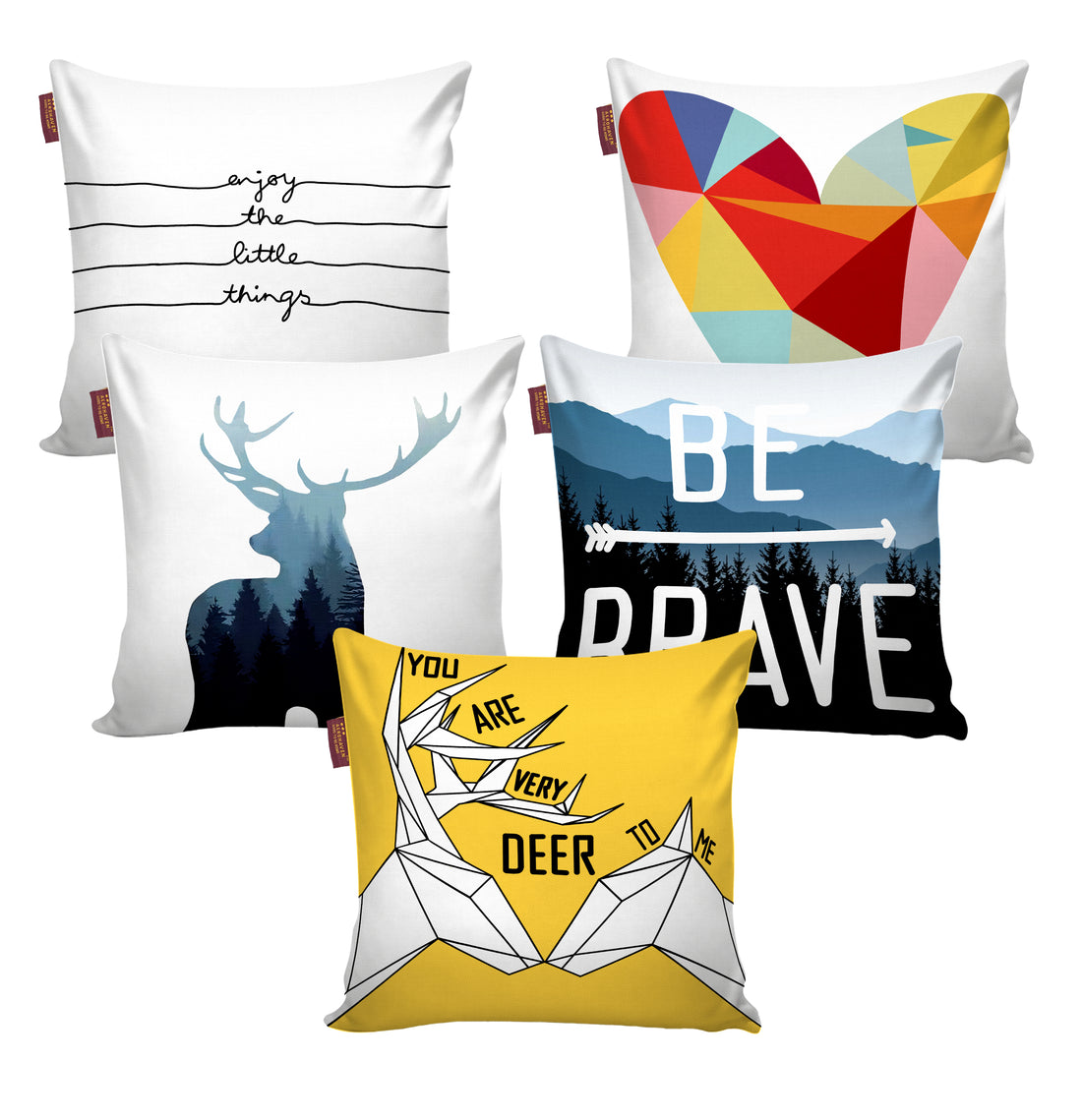 Set of 5 Nature Digital Printed Throw Pillow/Cushion Covers