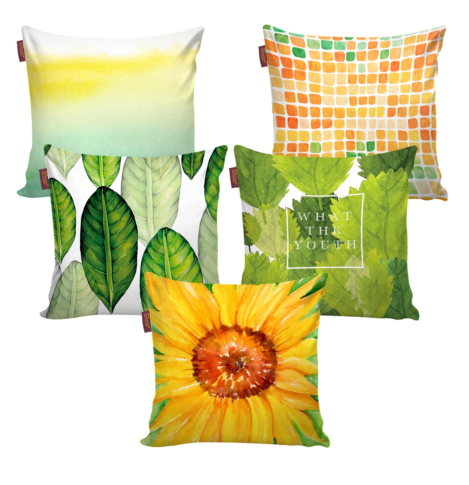 Set of 5 Nature Digital Printed Throw Pillow/Cushion Covers