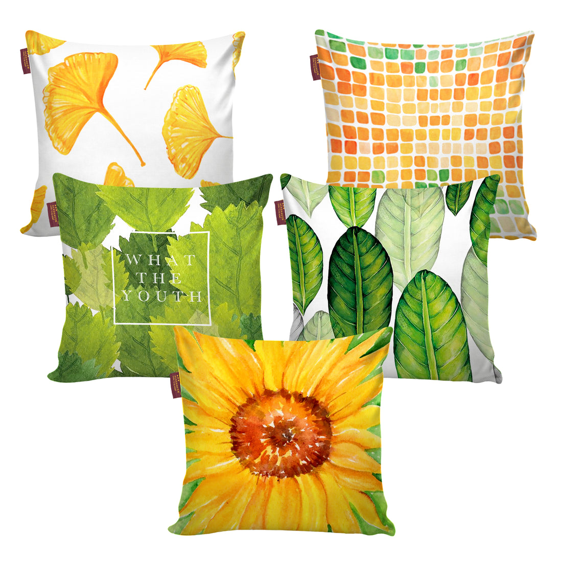 Set of 5 Nature Digital Printed Throw Pillow/Cushion Covers