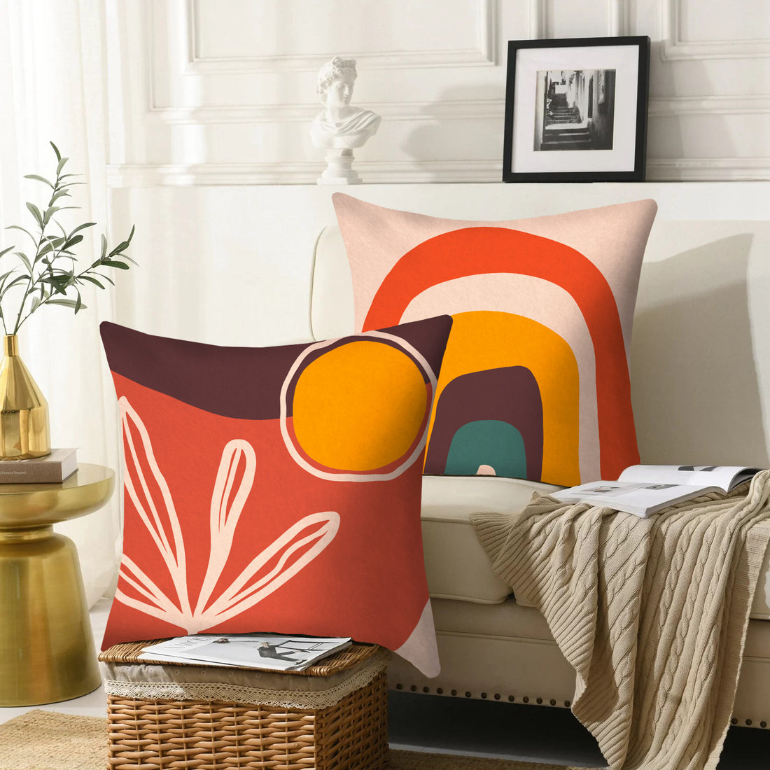 Premium Velvet Set of 2 Decorative Throw Pillow/Cushion Covers