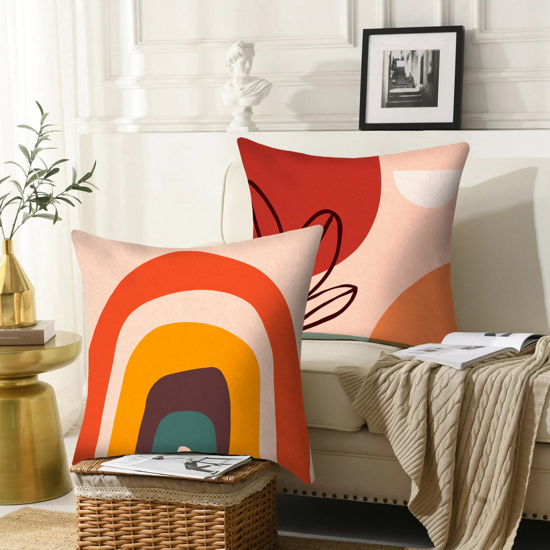Premium Velvet Set of 2 Decorative Throw Pillow/Cushion Covers