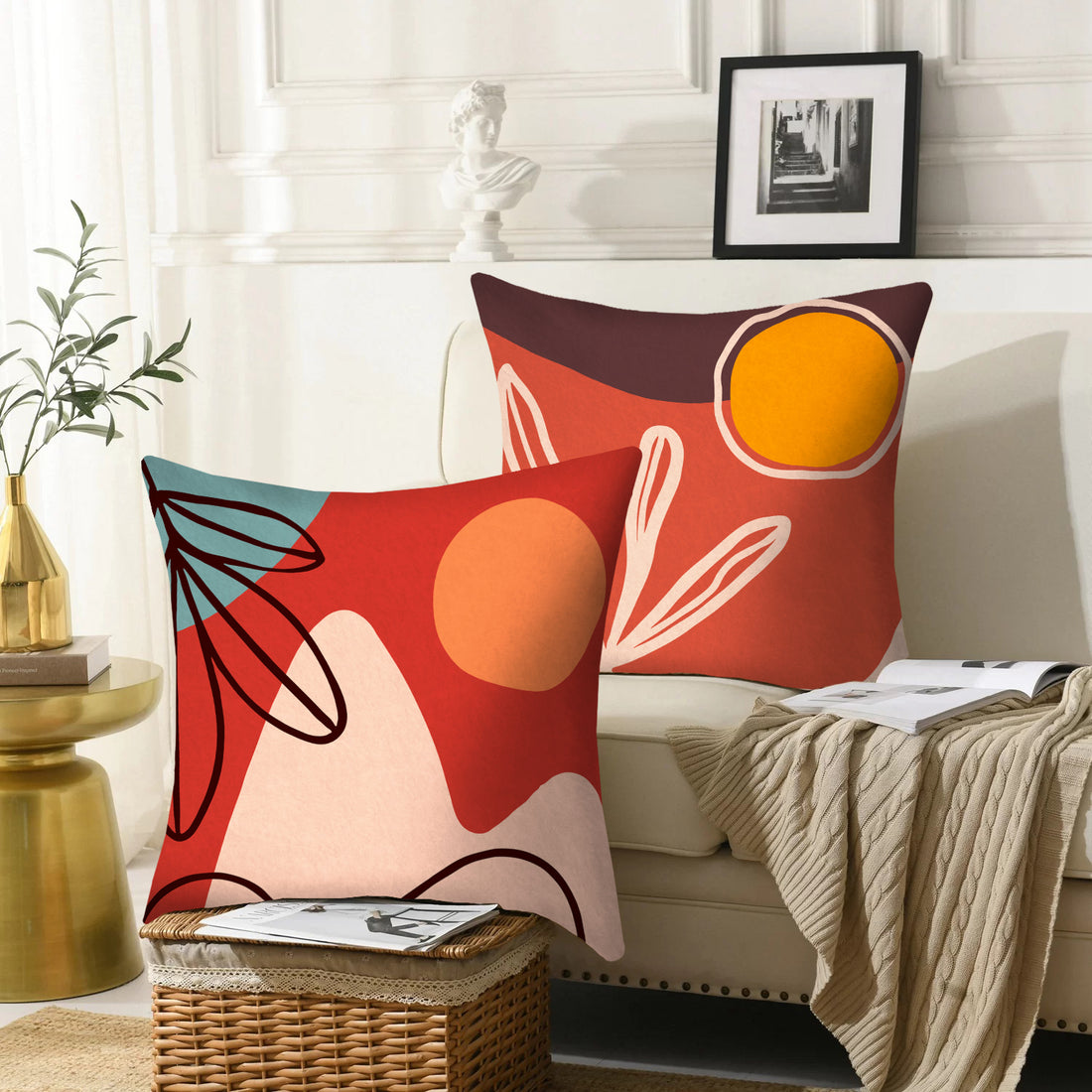 Premium Velvet Set of 2 Decorative Throw Pillow/Cushion Covers