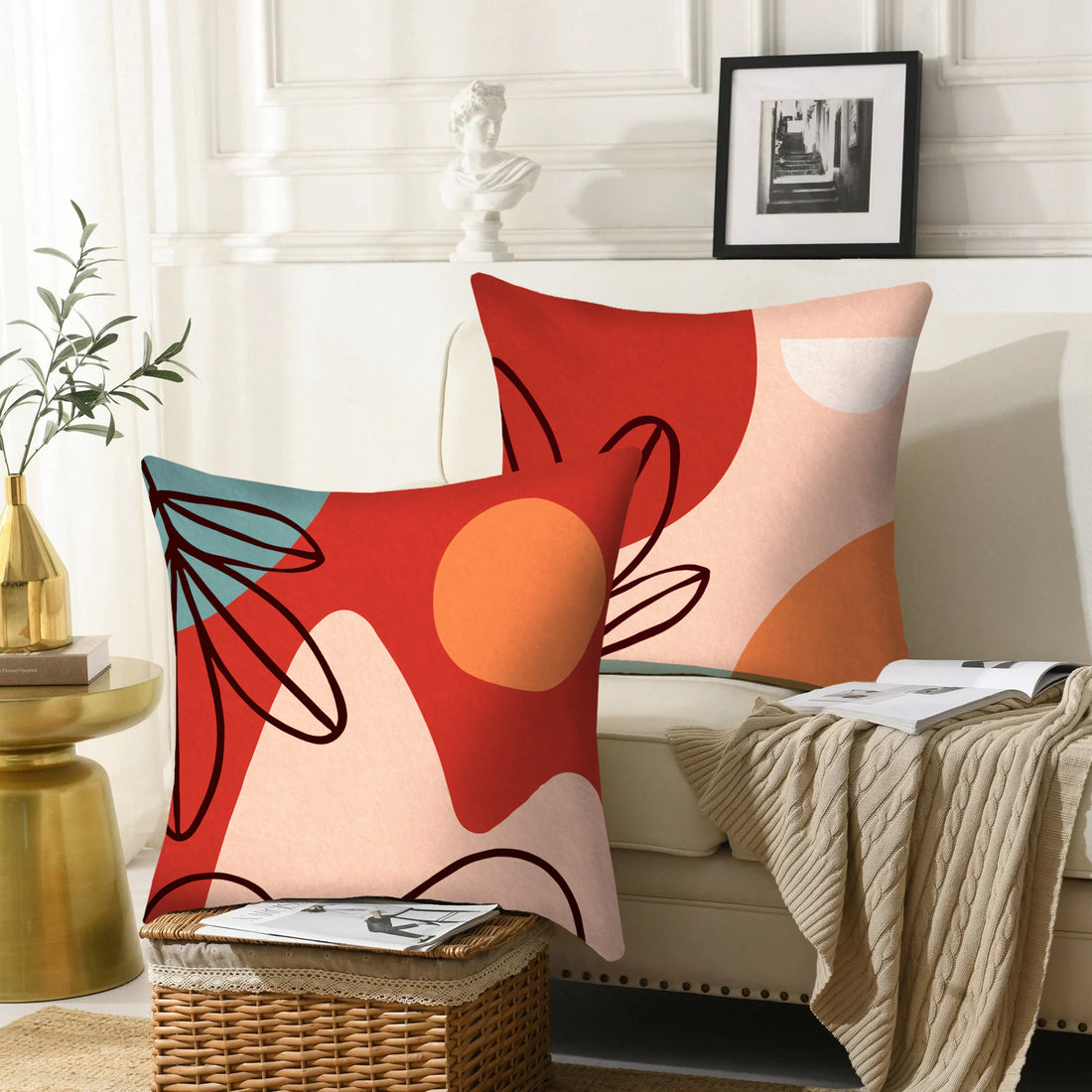 Premium Velvet Set of 2 Decorative Throw Pillow/Cushion Covers