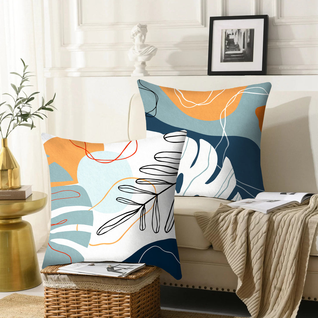 Premium Velvet Set of 2 Decorative Throw Pillow/Cushion Covers