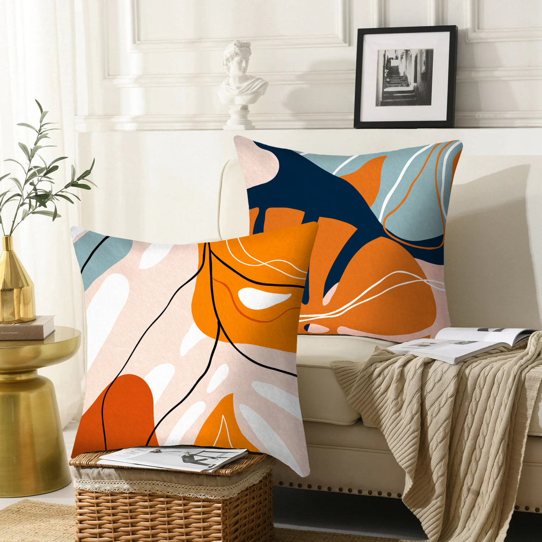 Premium Velvet Set of 2 Decorative Throw Pillow/Cushion Covers