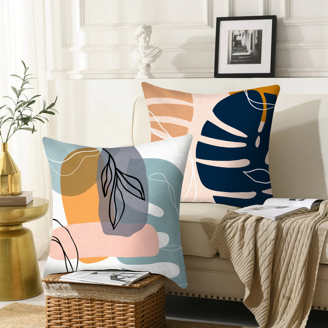 Premium Velvet Set of 2 Decorative Throw Pillow/Cushion Covers