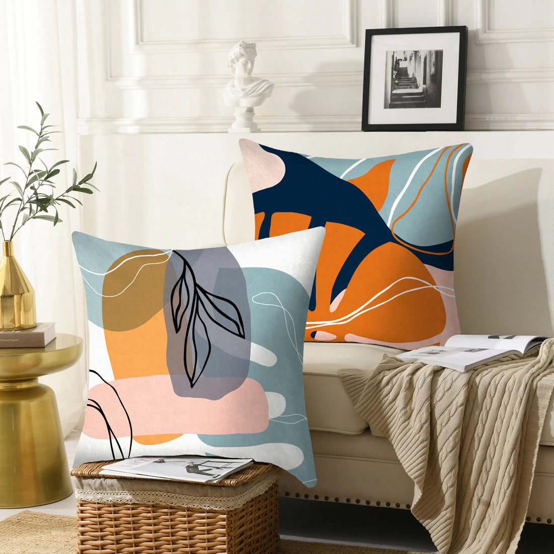 Premium Velvet Set of 2 Decorative Throw Pillow/Cushion Covers