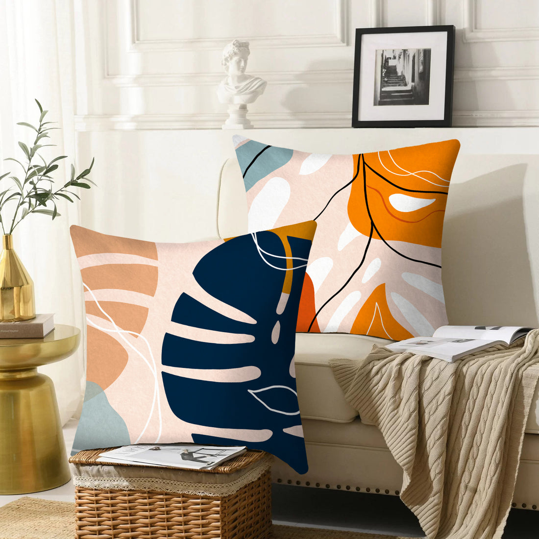 Premium Velvet Set of 2 Decorative Throw Pillow/Cushion Covers