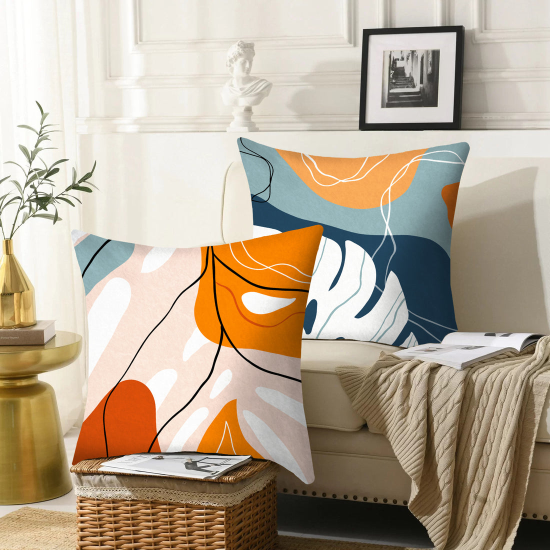Premium Velvet Set of 2 Decorative Throw Pillow/Cushion Covers