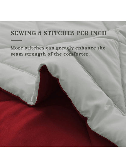 AEROHAVEN 220 GSM Microfiber All-Weather Solid Colour Bed Reversible Comforter AC Quilt Blanket