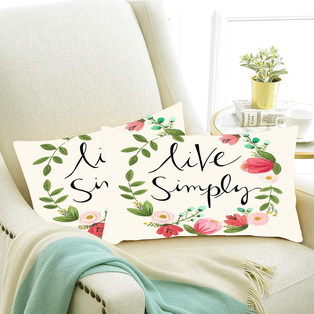 Set of 2 Designer Decorative Throw Pillow/Cushion Covers