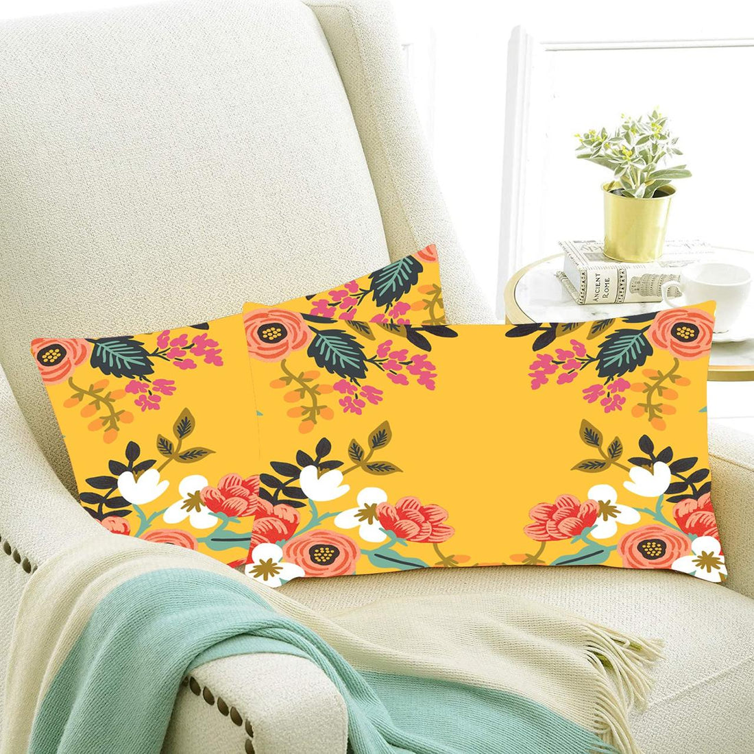 Set of 2 Designer Decorative Throw Pillow/Cushion Covers