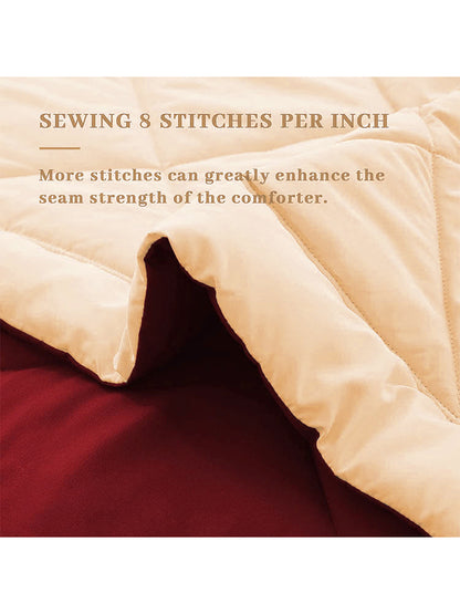 AEROHAVEN 220 GSM Microfiber All-Weather Solid Colour Bed Reversible Comforter AC Quilt Blanket