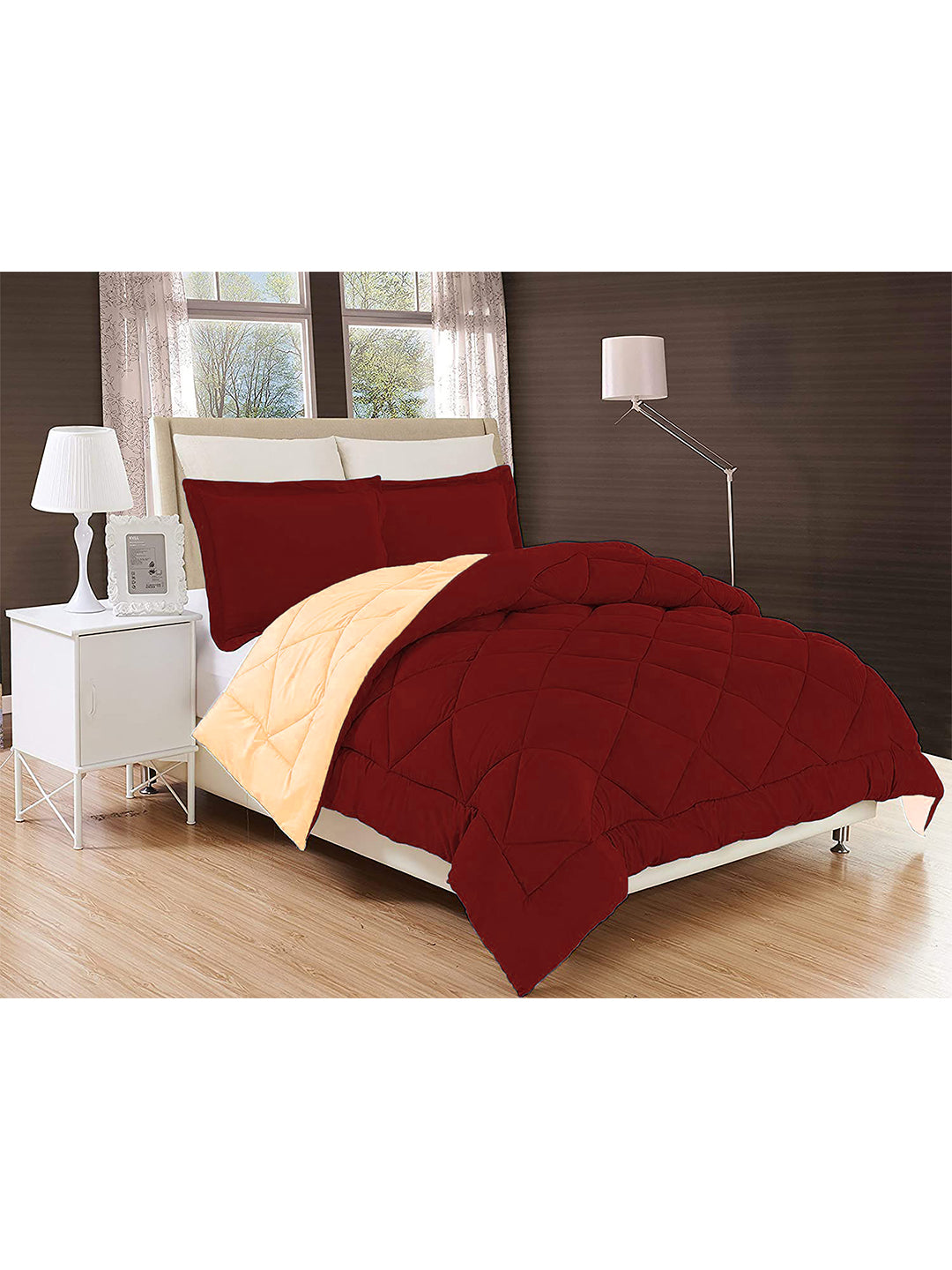 AEROHAVEN 220 GSM Microfiber All-Weather Solid Colour Bed Reversible Comforter AC Quilt Blanket