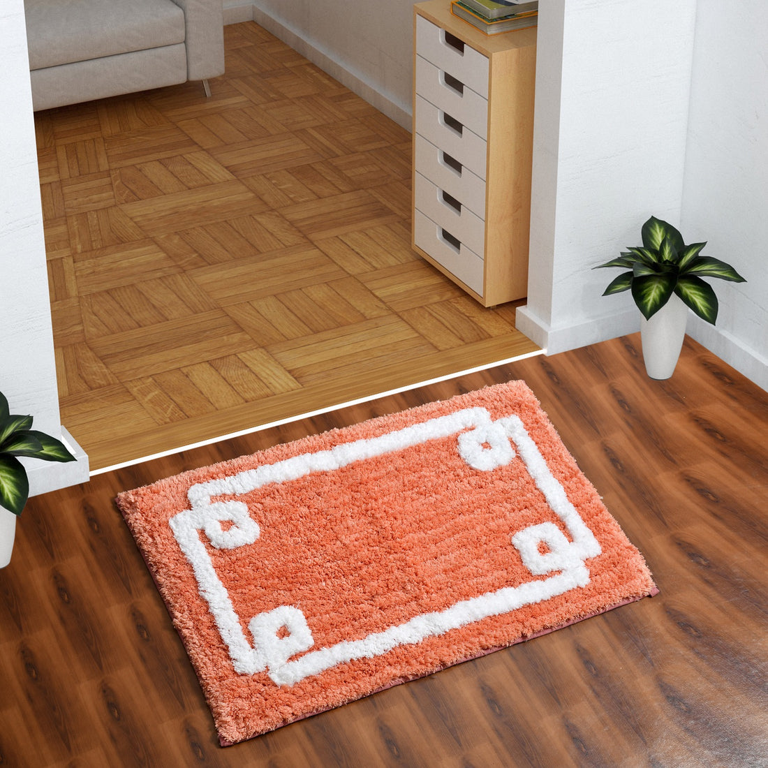 Glorious Super Soft Microfiber Anti Slip Bathmat, Peach