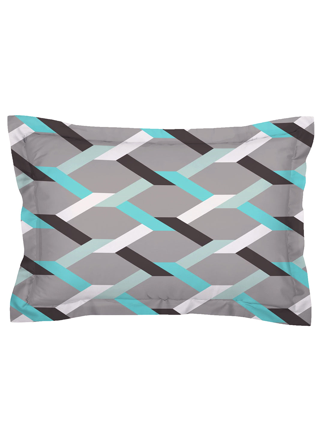 Glace Cotton Abstract Flat Single Bedsheet with 1 Pillow Cover