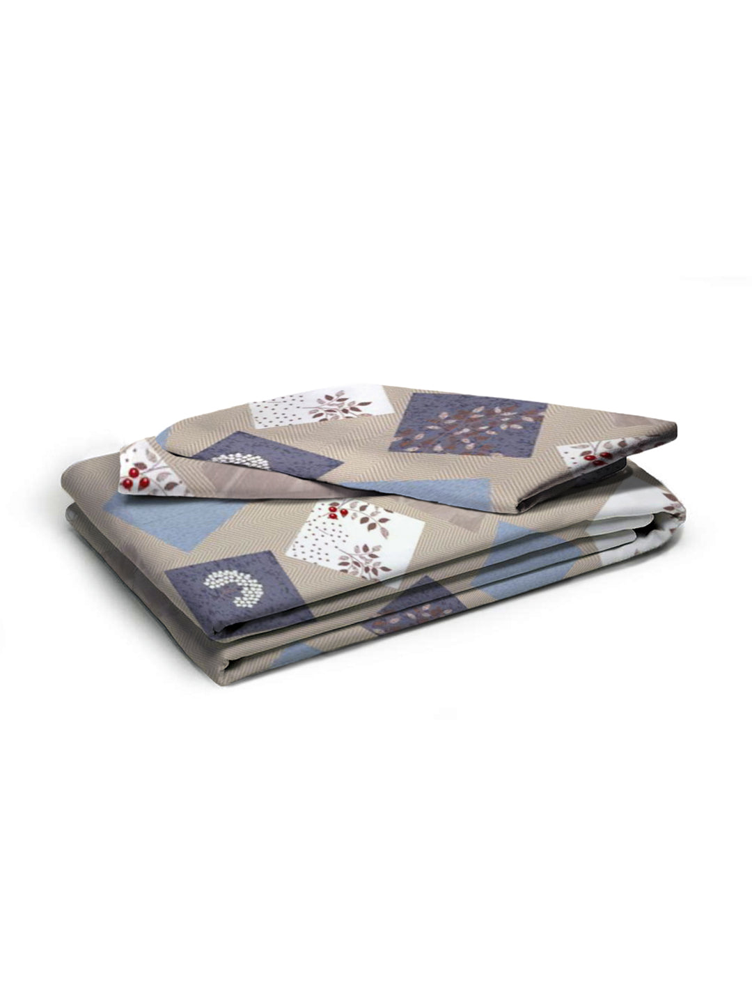 Glace Cotton Abstract Flat Double Bedsheet with 2 Pillow Covers