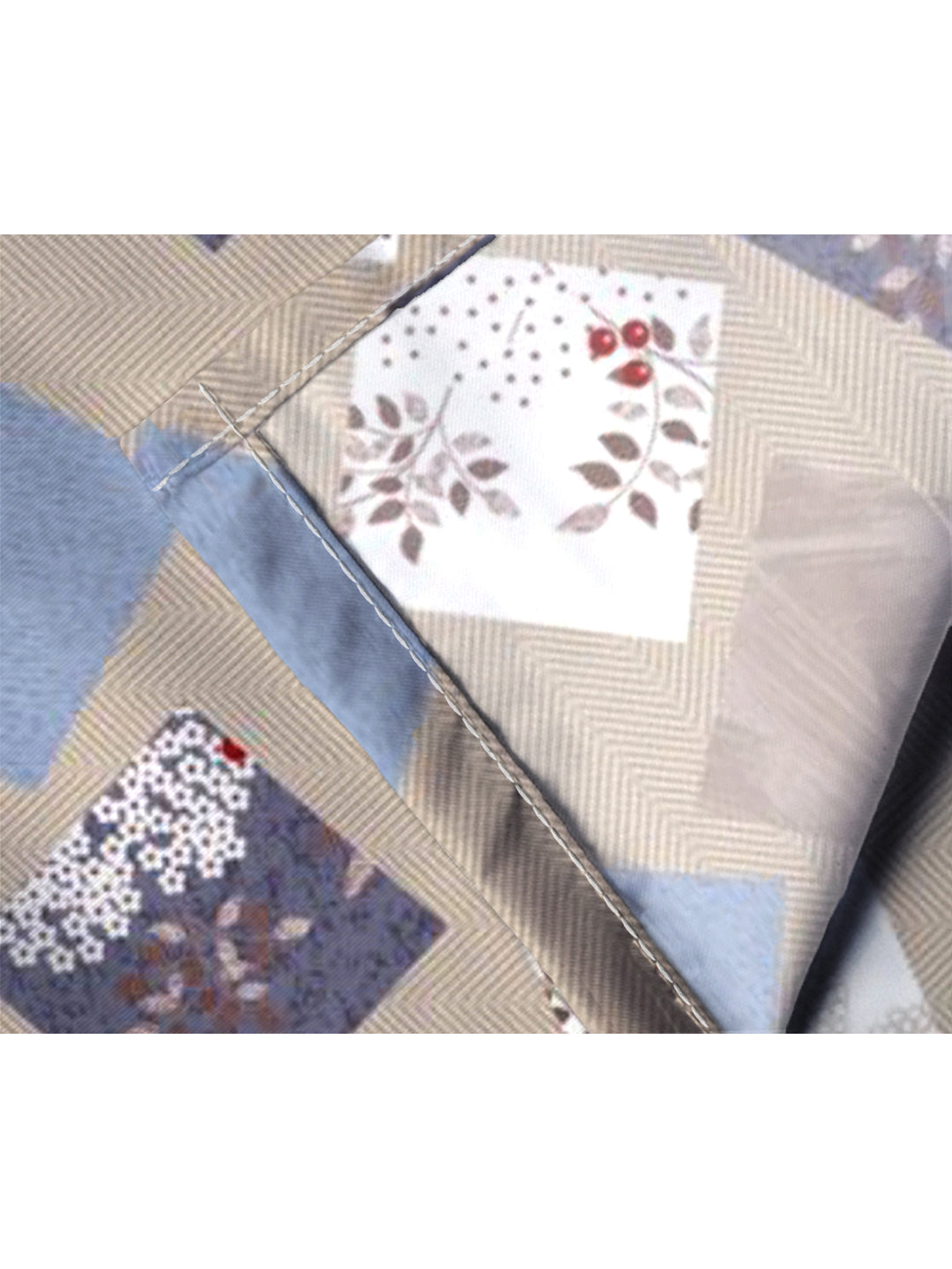 Glace Cotton Abstract Flat Double Bedsheet with 2 Pillow Covers