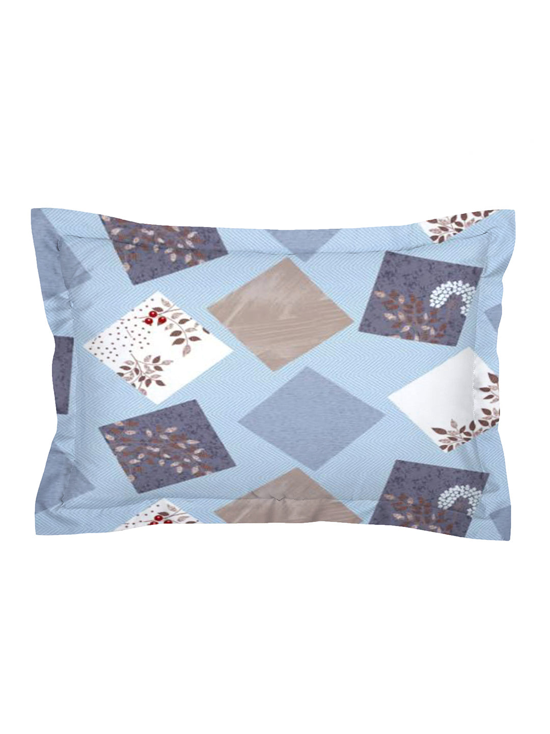 Glace Cotton Abstract Flat Double Bedsheet with 2 Pillow Covers