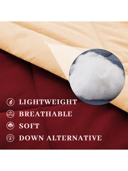 AEROHAVEN 220 GSM Microfiber All-Weather Solid Colour Bed Reversible Comforter AC Quilt Blanket
