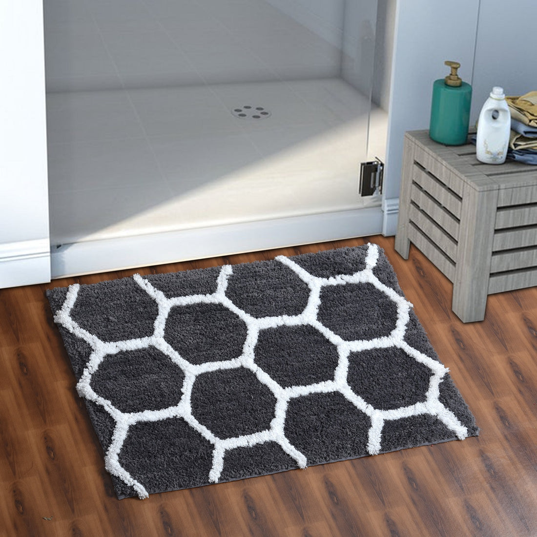 Glorious Super Soft Microfiber Anti Slip Bathmat, Grey