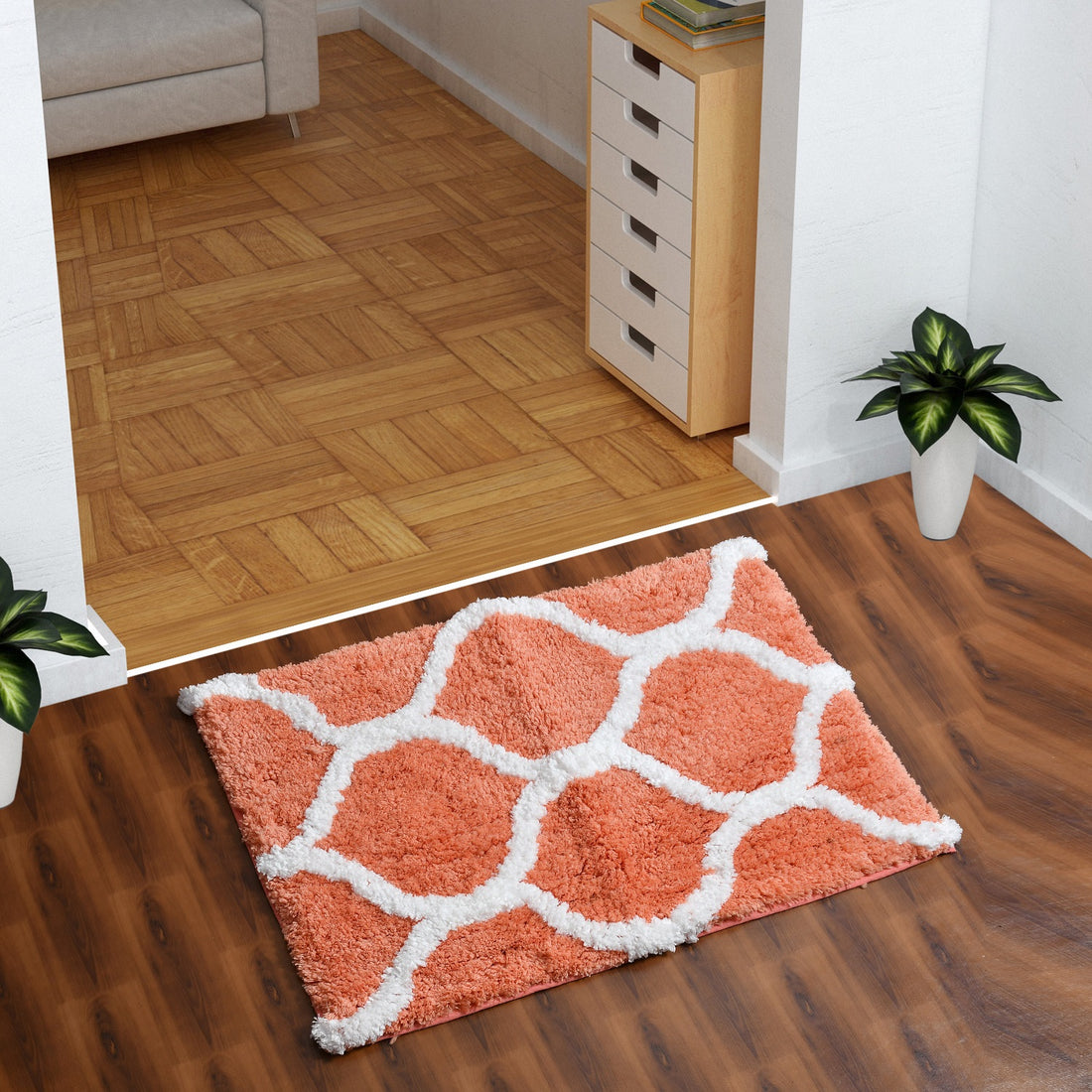 Glorious Super Soft Microfiber Anti Slip Bathmat, Peach