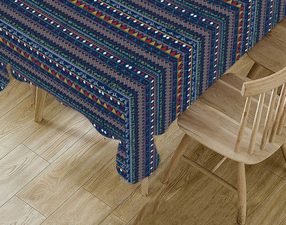 Multi Geometric Polyster Table Cover Cloth