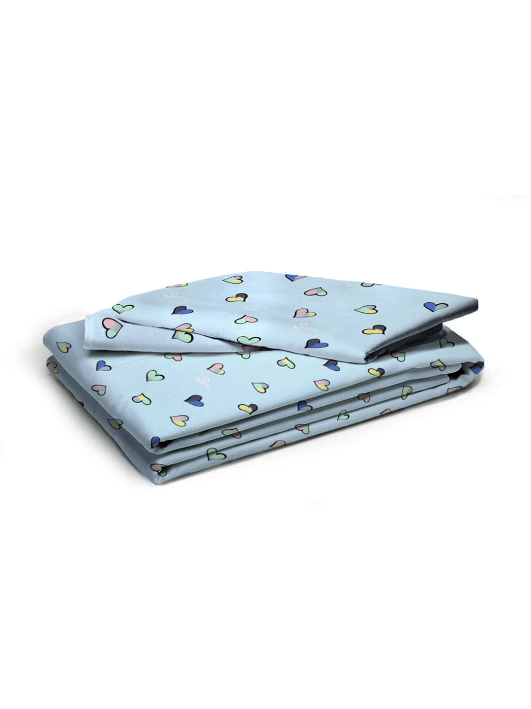 Glace Cotton Abstract Flat Double Bedsheet with 2 Pillow Covers