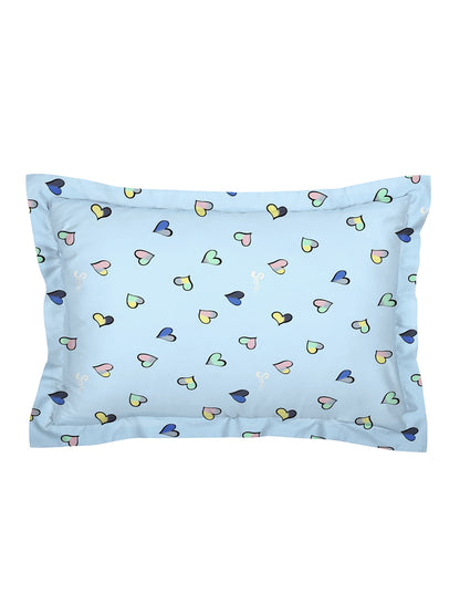 Glace Cotton Abstract Flat Single Bedsheet with 1 Pillow Cover