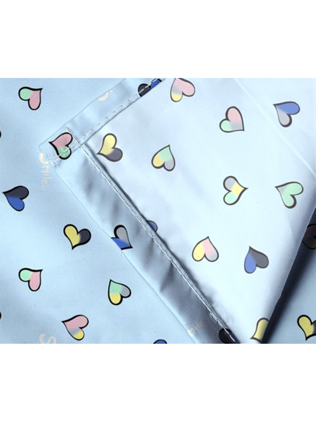 Glace Cotton Abstract Flat Fitted Bedsheet with 2 Pillow Covers