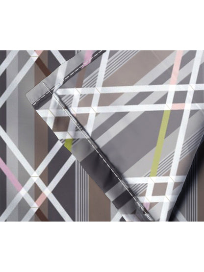 Glace Cotton Abstract Flat Fitted Bedsheet with 2 Pillow Covers