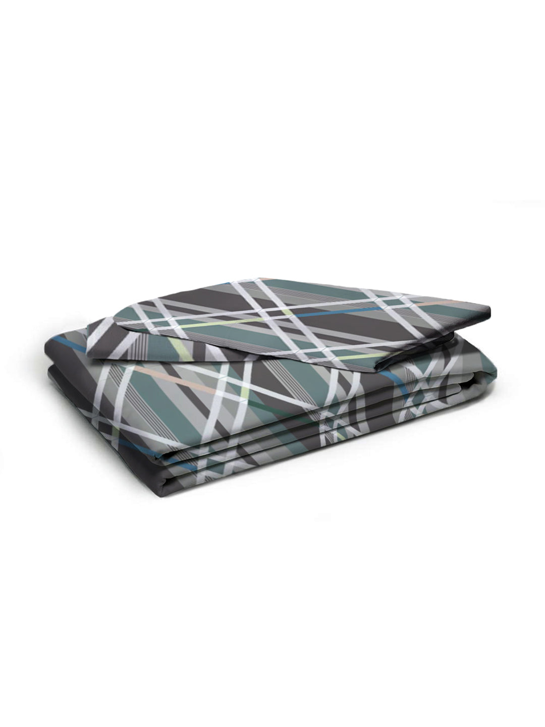 Glace Cotton Abstract Flat Double Bedsheet with 2 Pillow Covers
