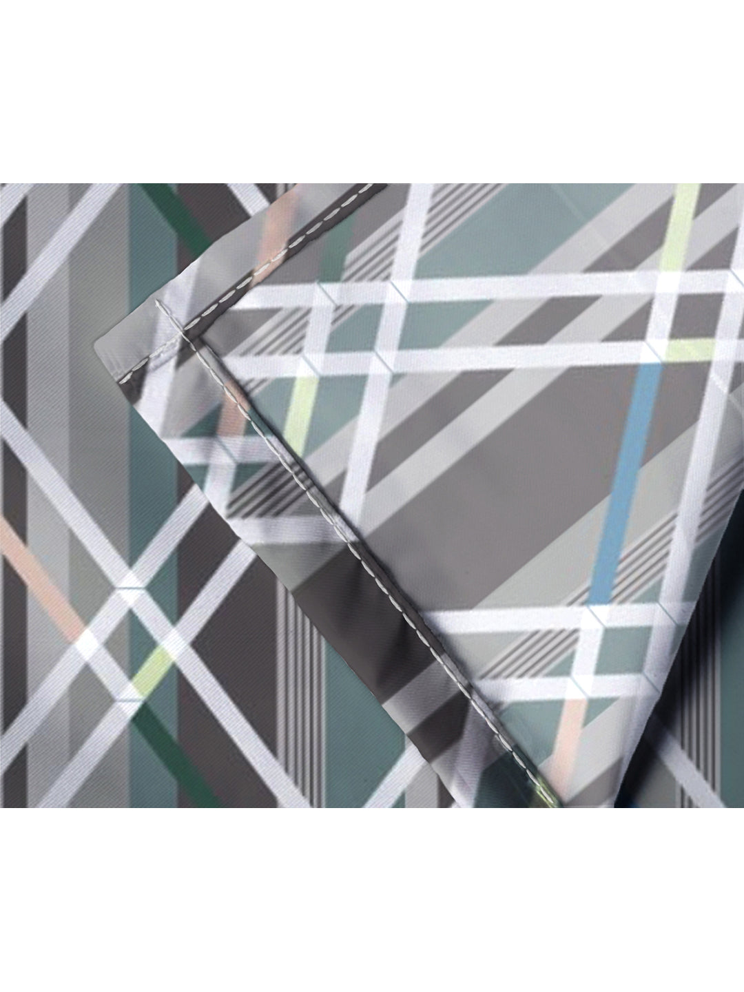 Glace Cotton Abstract Flat Double Bedsheet with 2 Pillow Covers