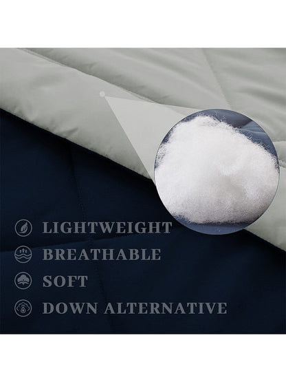 AEROHAVEN 220 GSM Microfiber All-Weather Solid Colour Bed Reversible Comforter AC Quilt Blanket