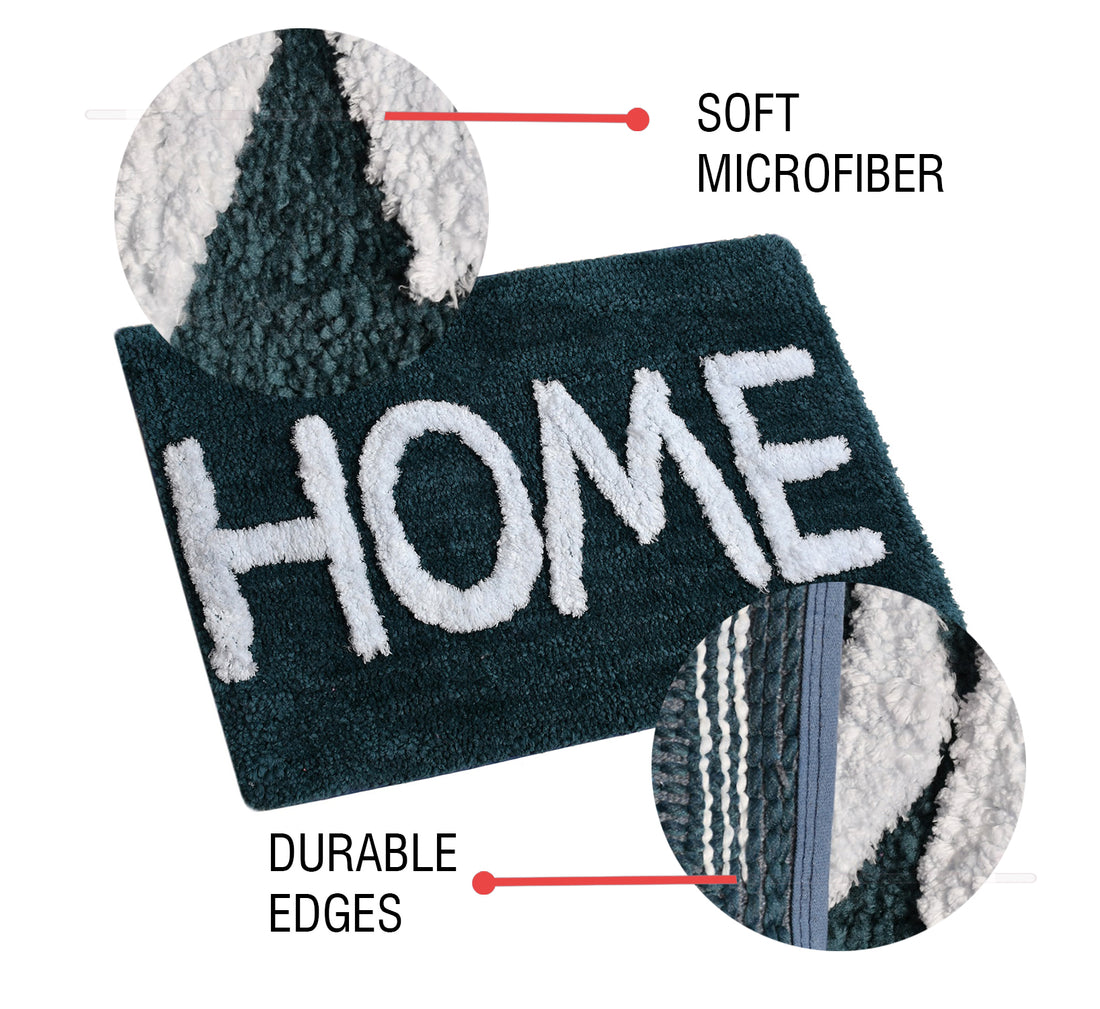 Glorious Super Soft Microfiber Anti Slip Bathmat, Teal
