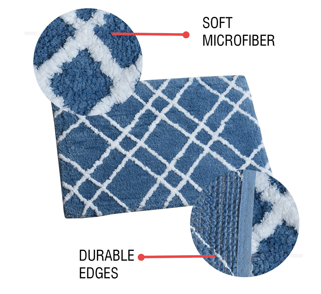 Glorious Super Soft Microfiber Anti Slip Bathmat, Aqua
