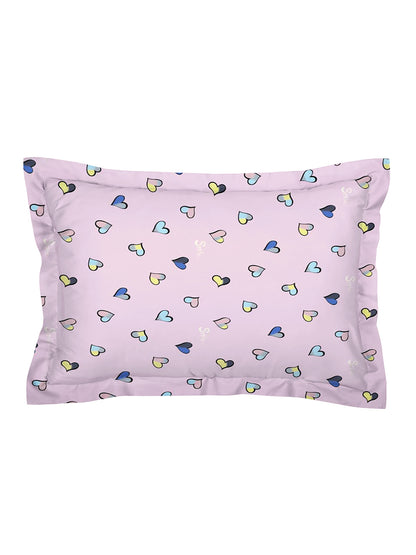 Glace Cotton Abstract Flat Double Bedsheet with 2 Pillow Covers
