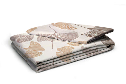 Glace Cotton Abstract Flat Double Bedsheet with 2 Pillow Covers