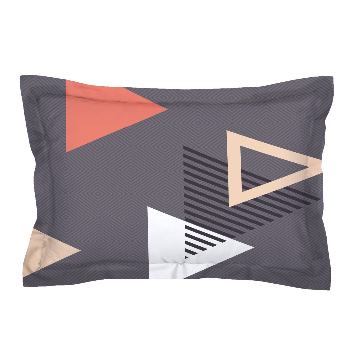 Glace Cotton Abstract Flat Single Bedsheet with 1 Pillow Cover
