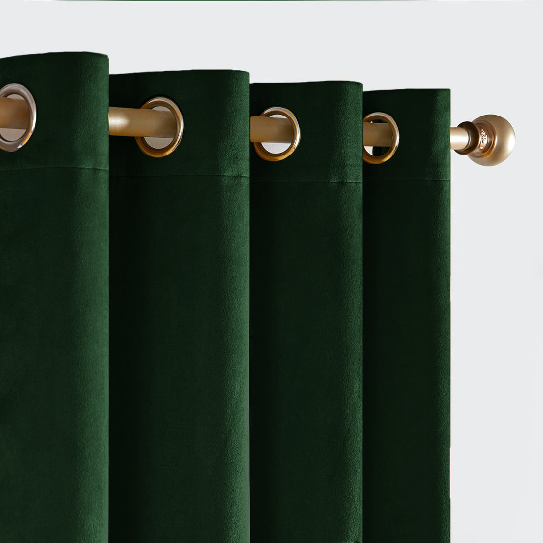 Set of 2 Room Darkening Solid Velvet Grommet Curtains