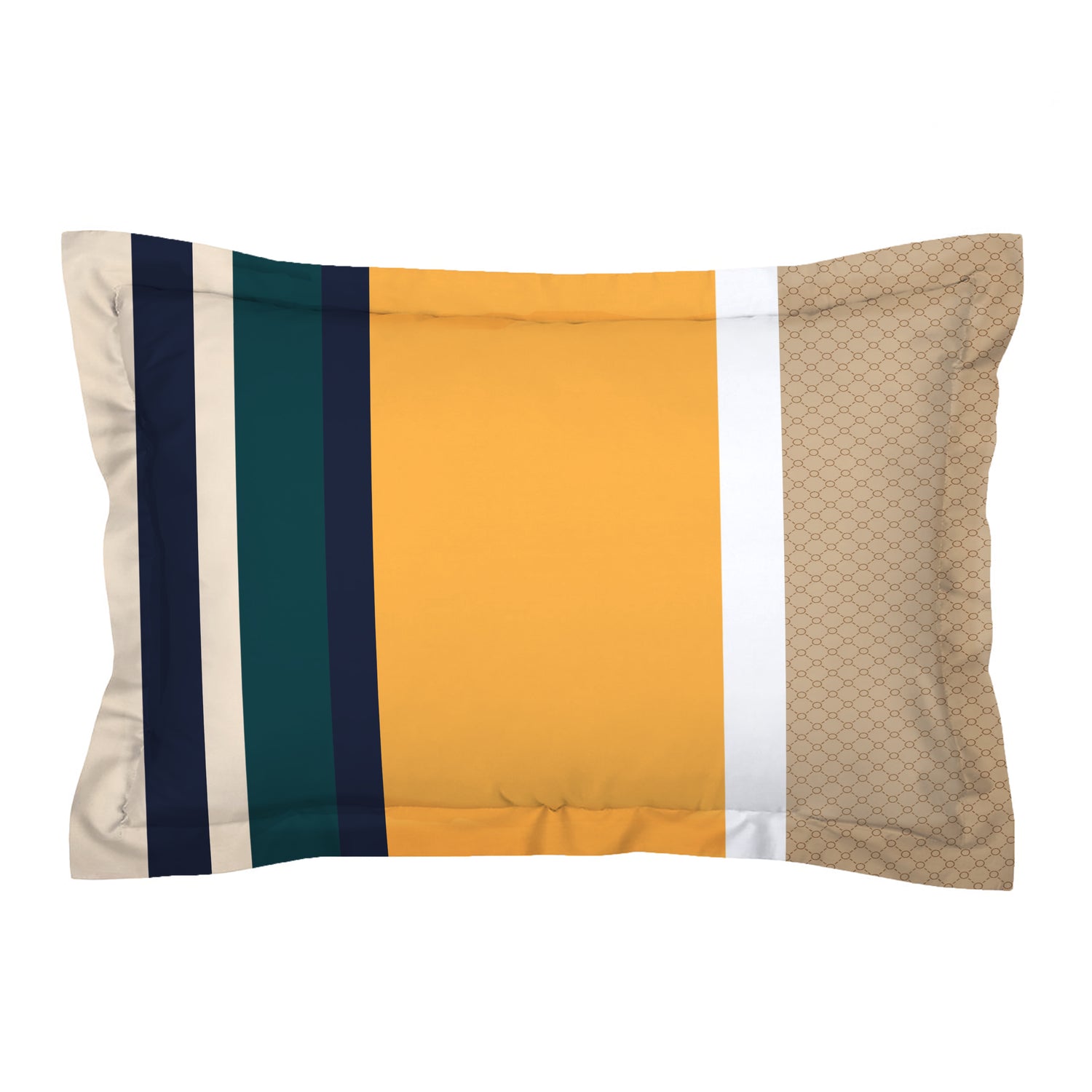 Glace Cotton Abstract Flat Single Bedsheet with 1 Pillow Cover
