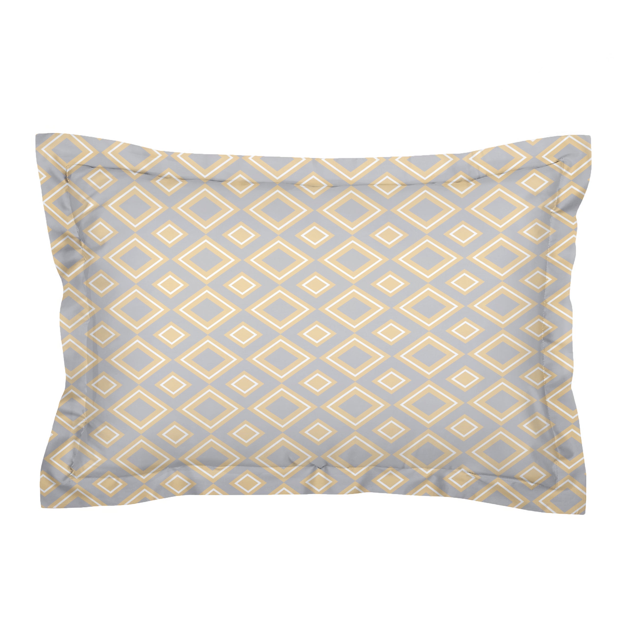 Glace Cotton Abstract Flat Fitted Bedsheet with 2 Pillow Covers
